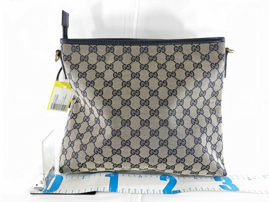GUCCI GG Canvas Sherry Line/388926/Navy Shoulder Bag