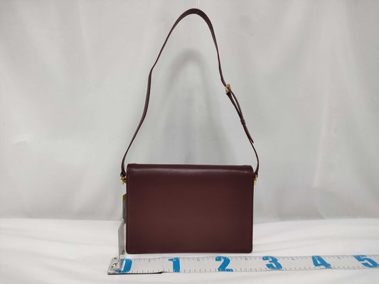 Cartier Bordeaux Shoulder Bag with Logo Hardware