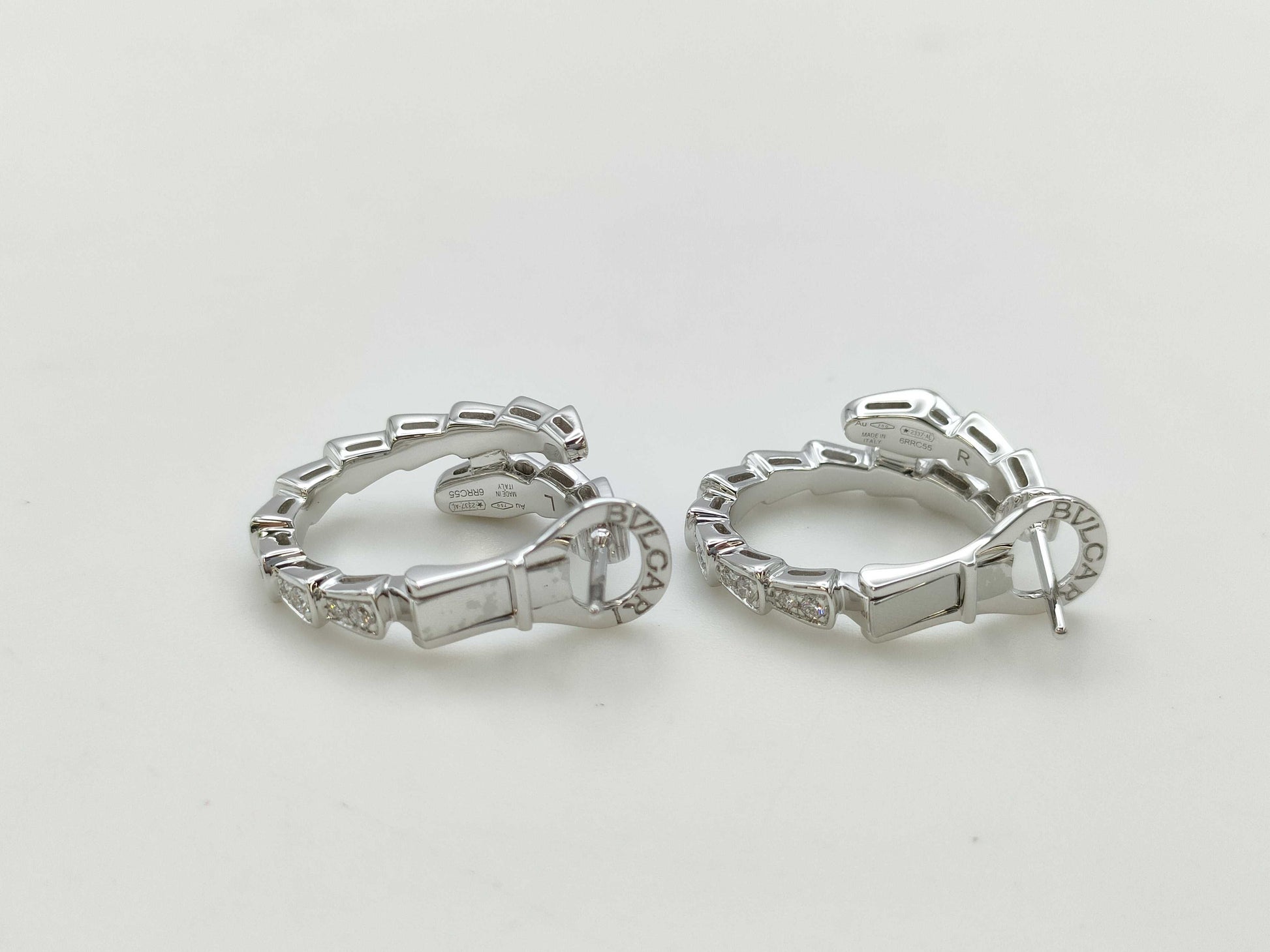 BVLGARI Serpenti Diamond WG AU750 8.8g Earrings