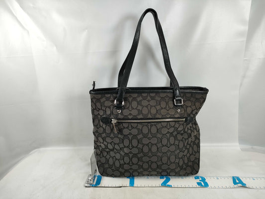 COACH Signature Canvas and Leather Tote Bag