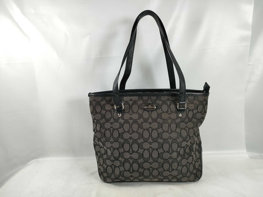 COACH Signature Canvas and Leather Tote Bag