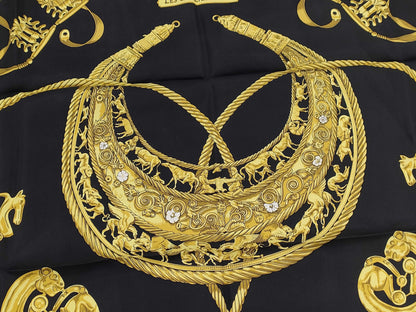 HERMES LES CAVALIERS D OR Scarf