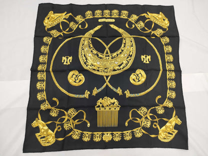 HERMES LES CAVALIERS D OR Scarf