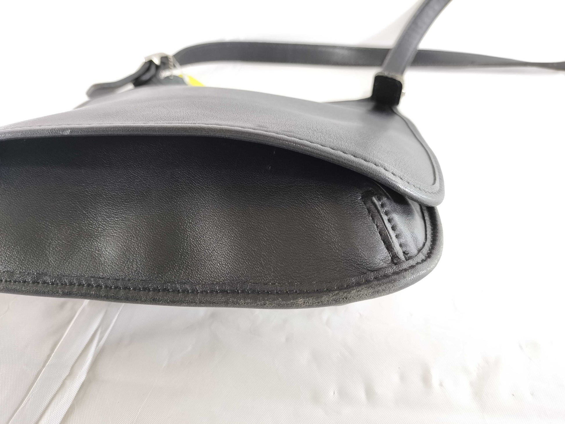 COACH All Leather Black 9135 Shoulder Bag