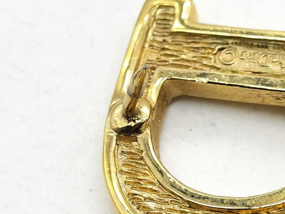 Dior logo brooch