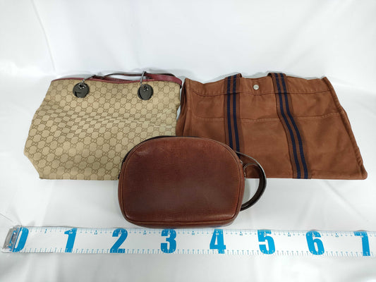 HERMES Gucci/Ferragamo shoulder bag set