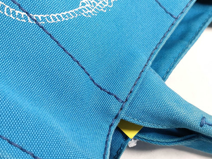 PRADA Canapa 2-way Blue Handbag