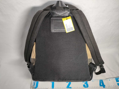 BURBERRY Border x Leather Backpack