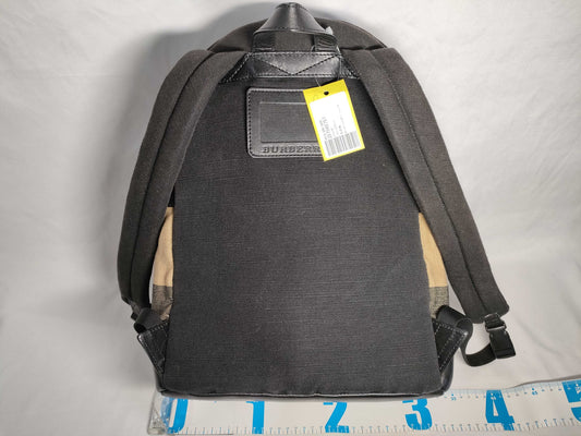BURBERRY Border x Leather Backpack