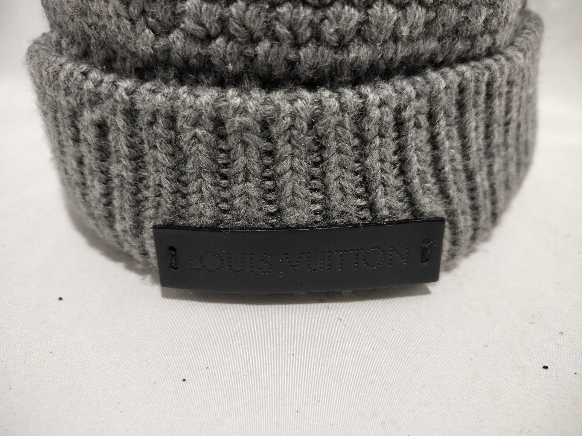 LOUIS VUITTON Knit Hat Gray Other Accessories