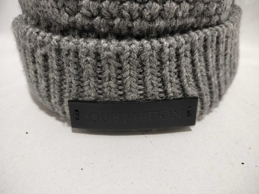 LOUIS VUITTON Knit Hat Gray Other Accessories