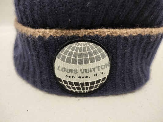 LOUIS VUITTON Knit Cap 5th Ave N.Y. Navy Other Accessories
