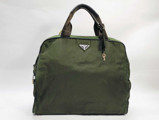 PRADA Nylon Boston Bag Khaki Business Bag