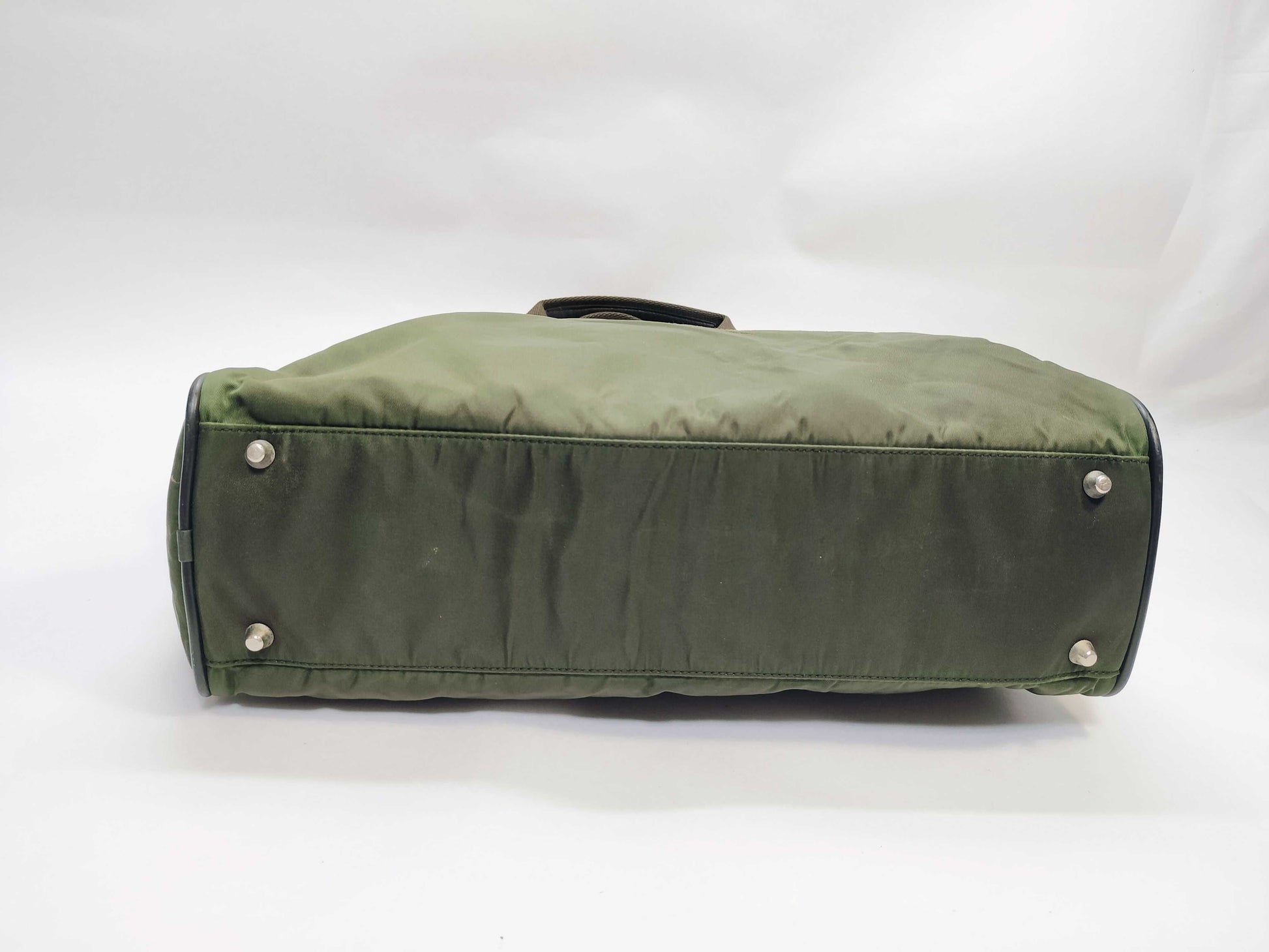 PRADA Nylon Boston Bag Khaki Business Bag
