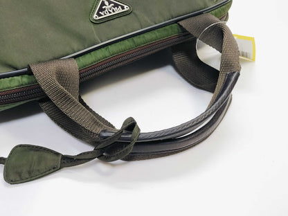 PRADA Nylon Boston Bag Khaki Business Bag