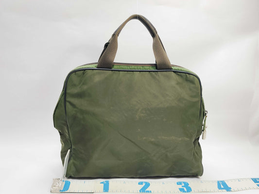 PRADA Nylon Boston Bag Khaki Business Bag