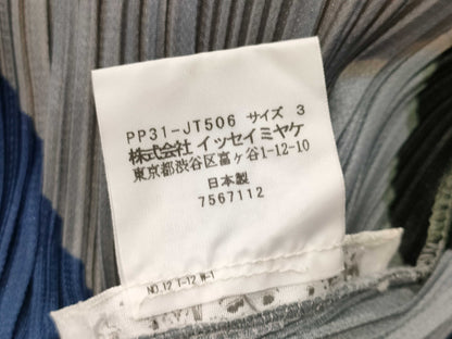 ISSEY MIYAKE Pleats Please Argyle Long Sleeve Top