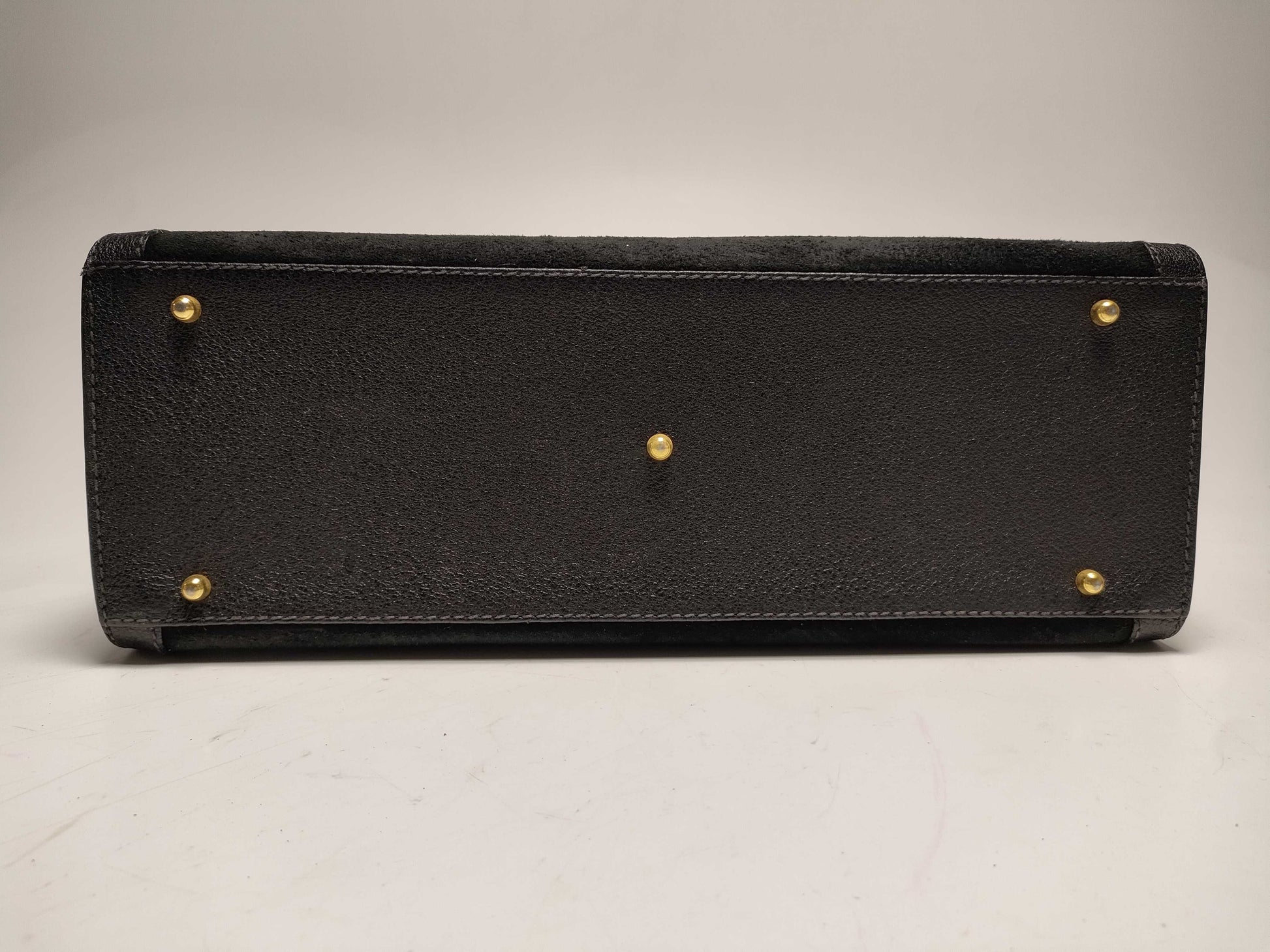 GUCCI Bamboo Suede Handbag