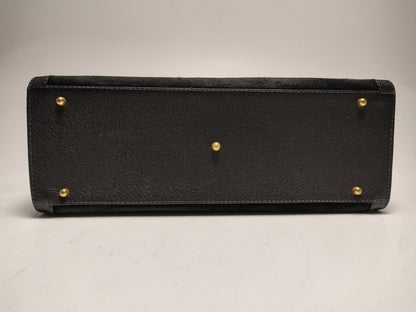 GUCCI Bamboo Suede Handbag