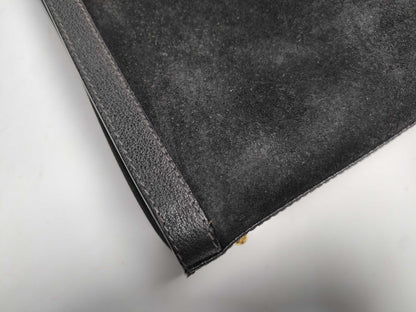 GUCCI Bamboo Suede Handbag