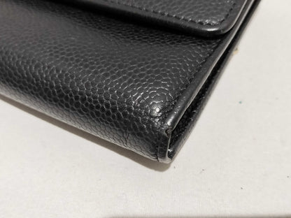 CHANEL Caviar Tri-fold Wallet