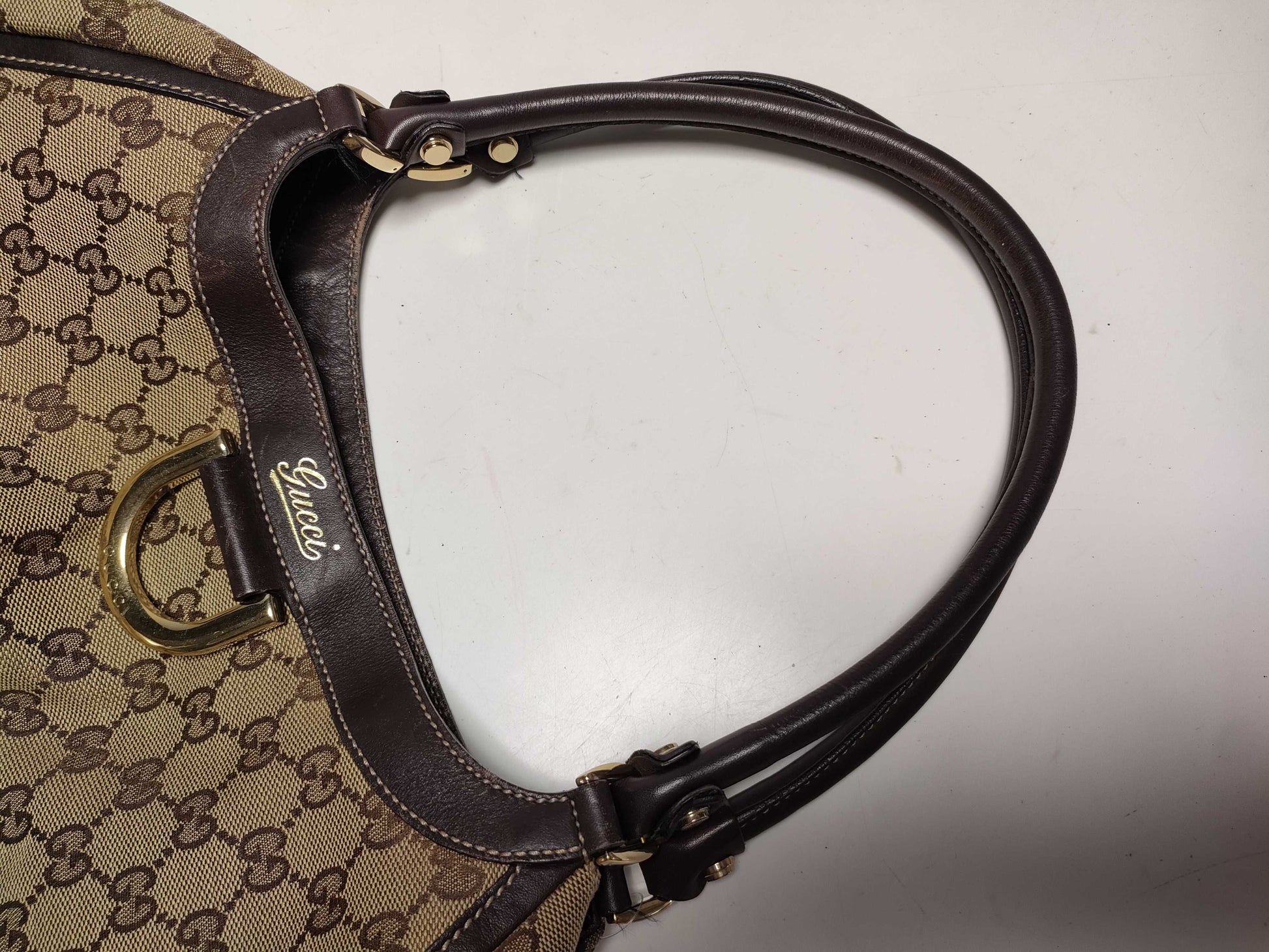 GUCCI GG Canvas 189835 Abby Handbag