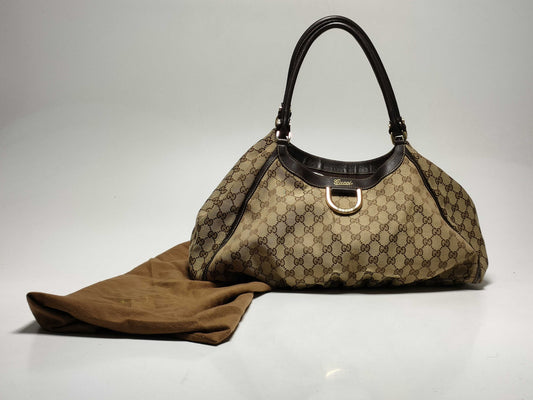GUCCI GG Canvas 189835 Abby Handbag