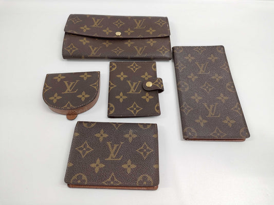 LOUIS VUITTON Monogram Long Wallet*1/Long Billfold*1/Coin Case*1/Card Case*2 Wallet