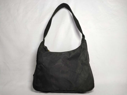 PRADA Nylon One-Shoulder Side Plate Shoulder Bag
