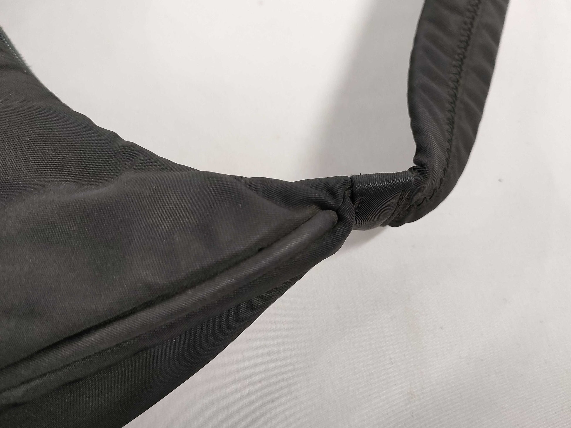 PRADA Nylon One-Shoulder Side Plate Shoulder Bag
