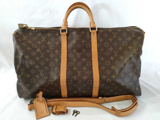 LOUIS VUITTON Monogram M41414 Keepall Bandouliere 55 Boston Bag