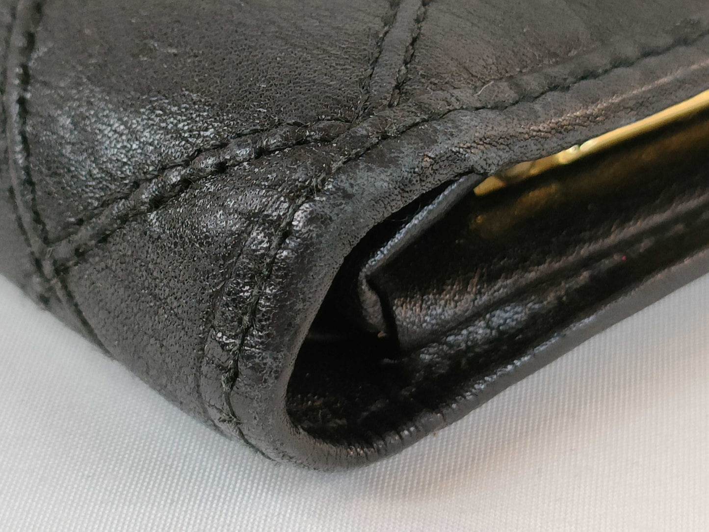 CHANEL Lambskin Matelasse Clasp Wallet