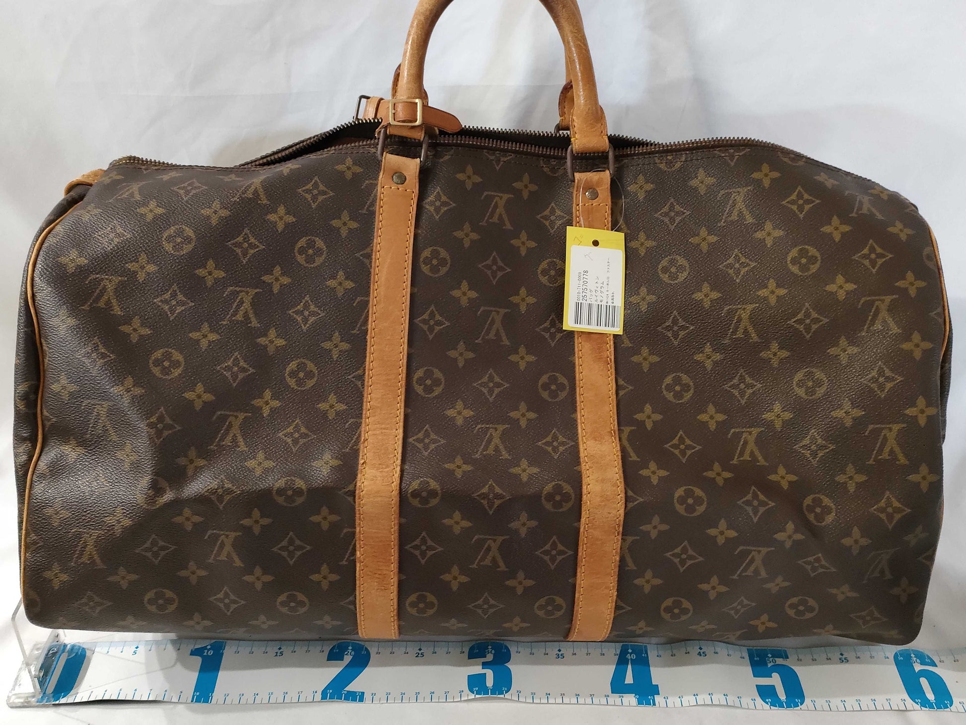 LOUIS VUITTON Monogram M41424 Keepall 55 Boston Bag with Broken Zipper
