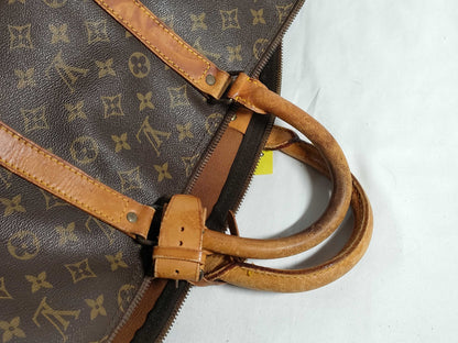 LOUIS VUITTON Monogram M41424 Keepall 55 Boston Bag with Broken Zipper