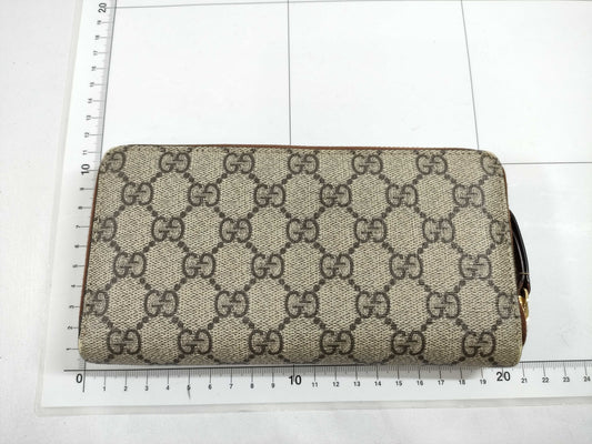 GUCCI GG Supreme 410102 GG Supreme Zip-Around Wallet