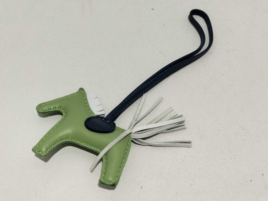 HERMES Rodeo Charm Z Stamp AM Green Charm