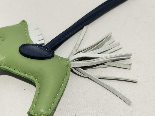 HERMES Rodeo Charm Z Stamp AM Green Charm