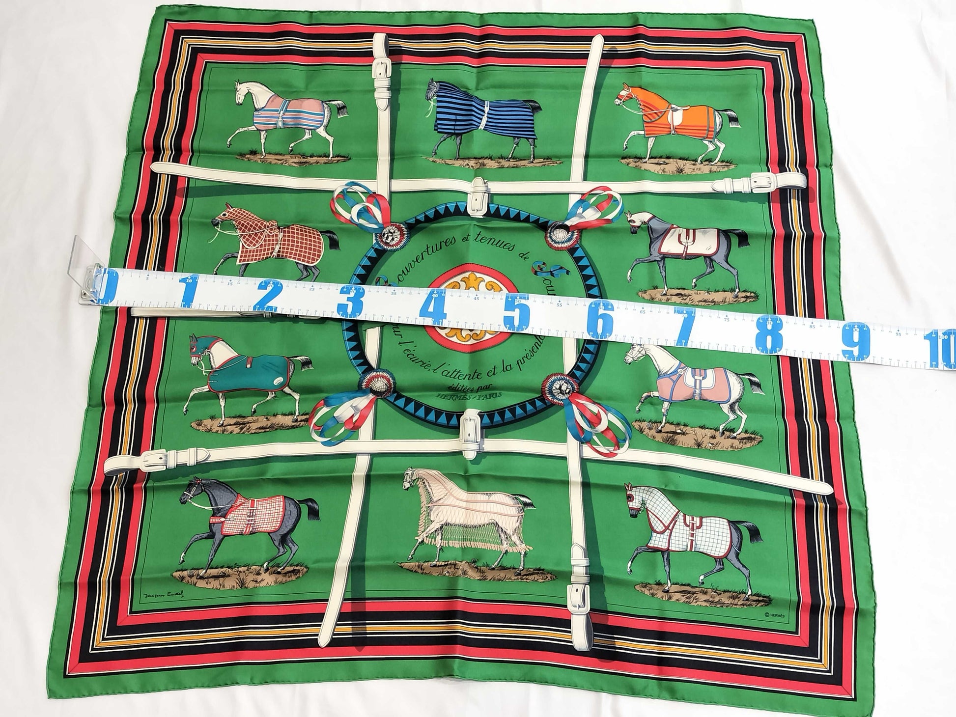 HERMES Carre Horse Blanket Scarf