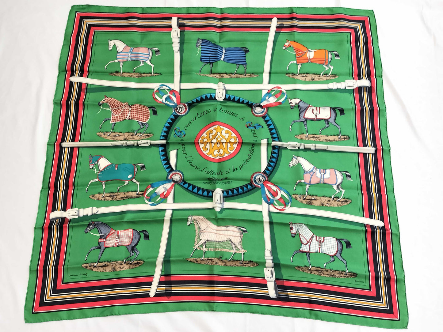 HERMES Carre Horse Blanket Scarf