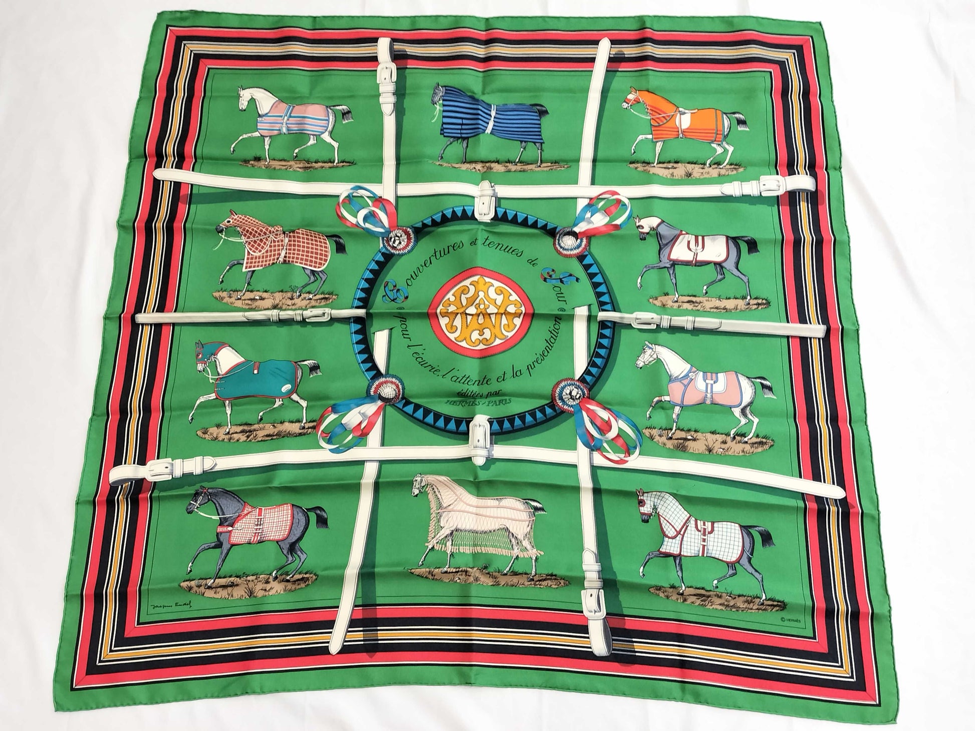 HERMES Carre Horse Blanket Scarf