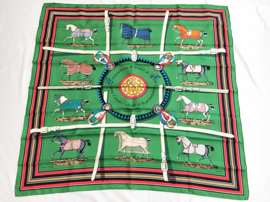 HERMES Carre Horse Blanket Scarf