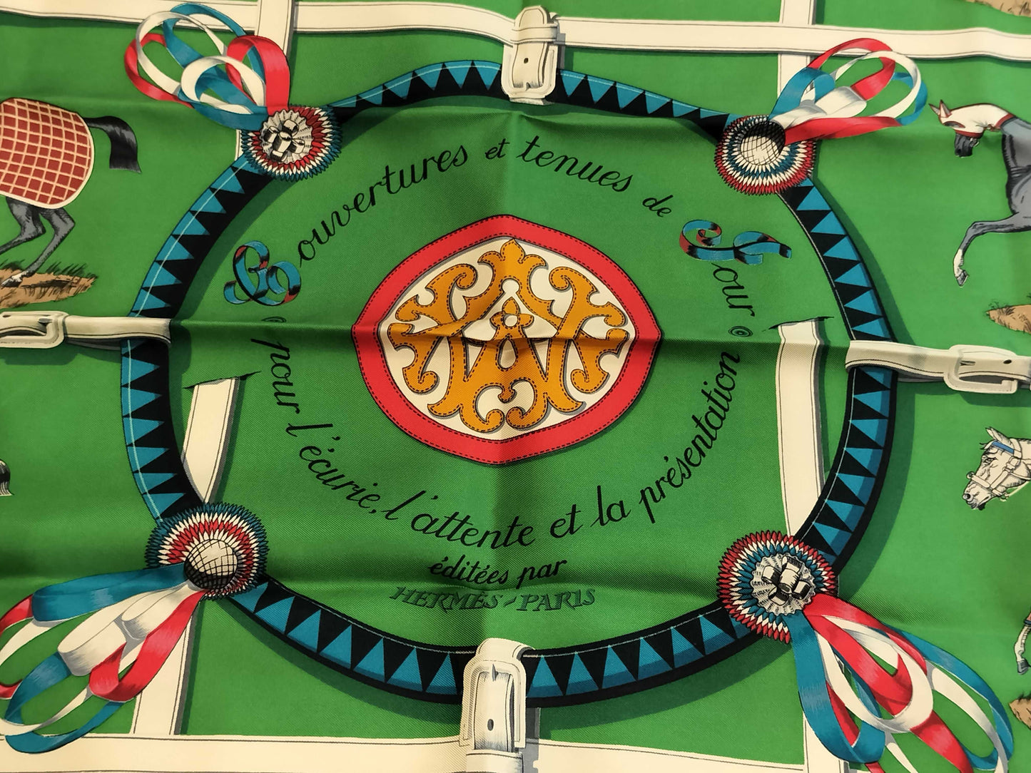 HERMES Carre Horse Blanket Scarf
