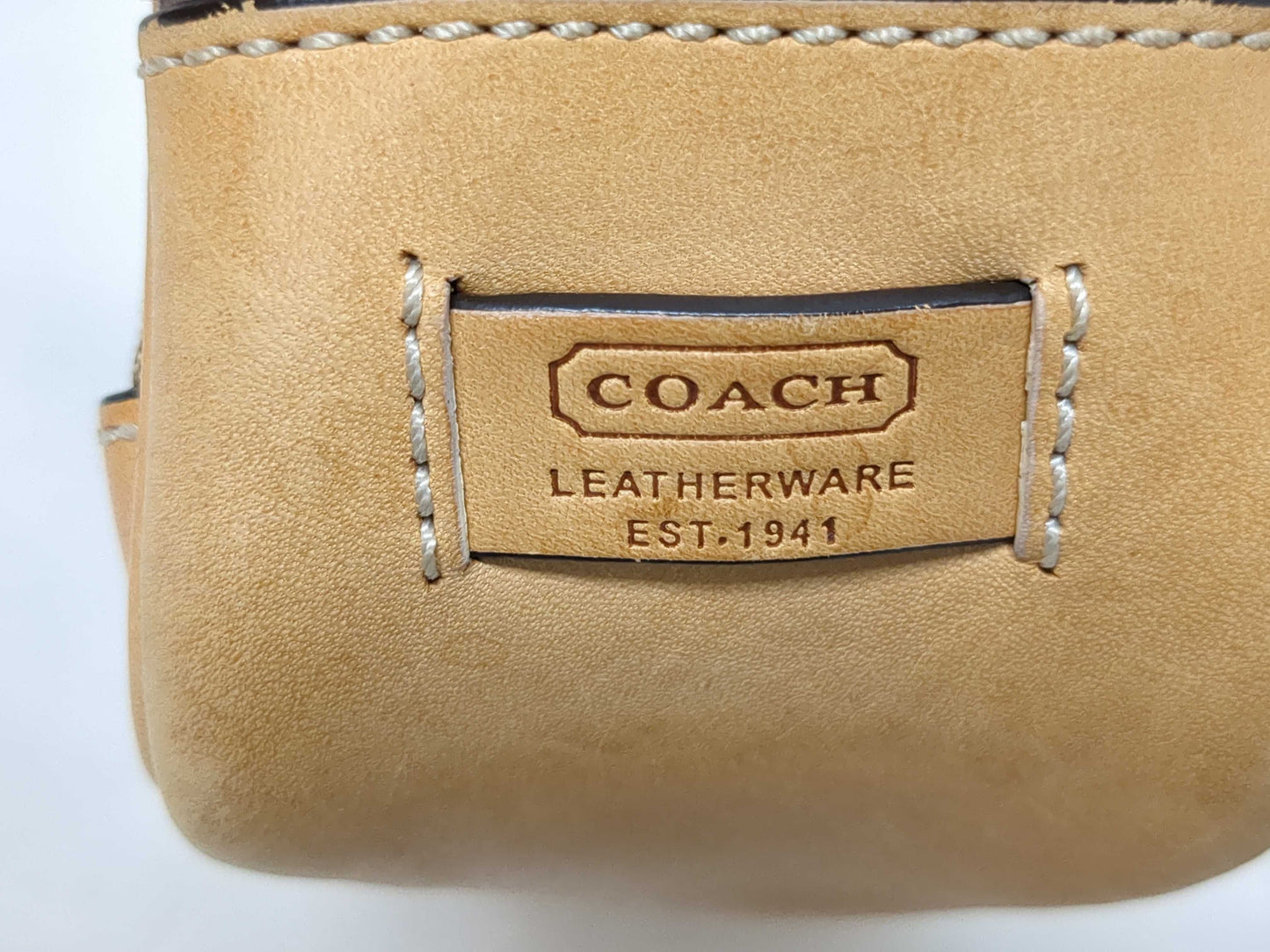COACH Leather Backset Handbag