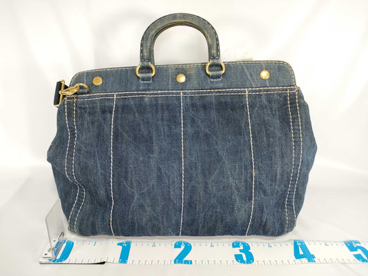 PRADA Denim Tote Bag 2-Way Tote Bag