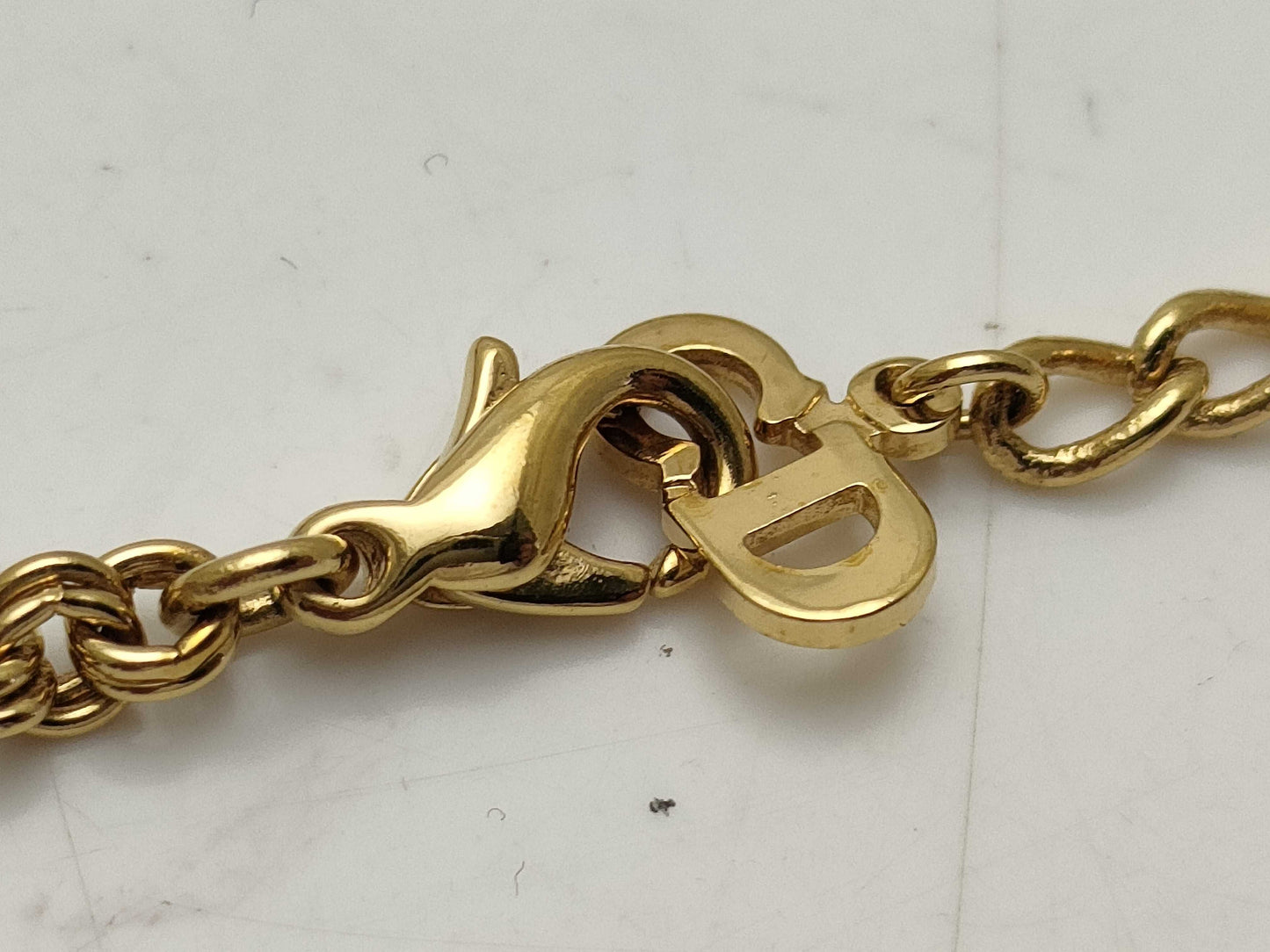 Dior CD Logo Light Stone Necklace