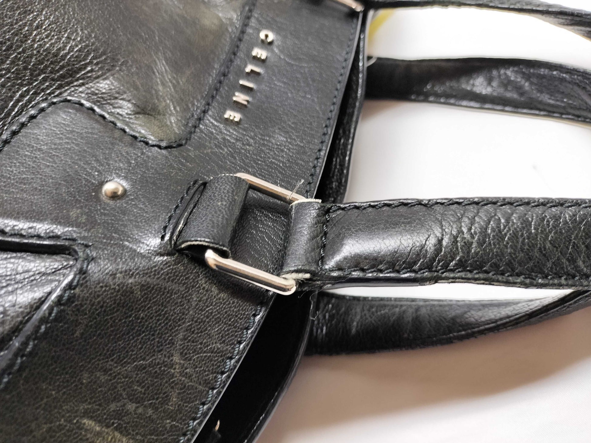 CELINE Leather Handbag Black Handbag