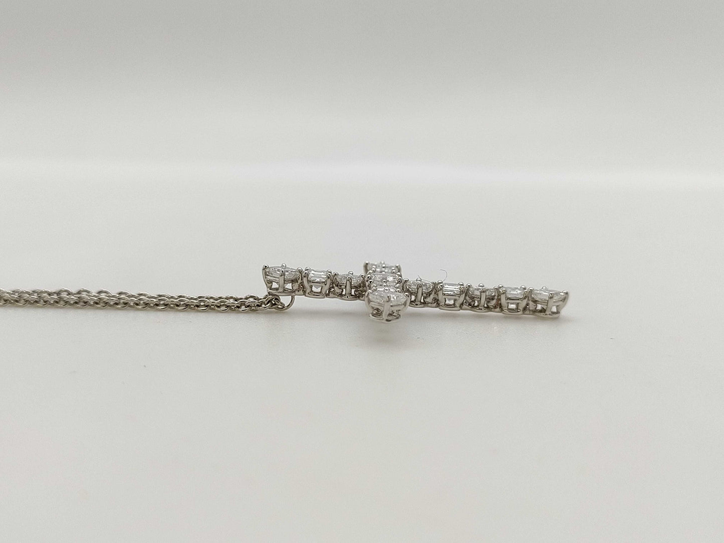 HARRY WINSTON Cross Diamond PT950 10.3g Necklace