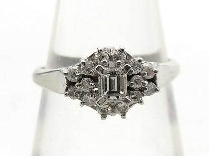 Mitsukoshi D 0.20ct/0.20ct Pt900 4.0g Ring 
