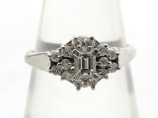 Mitsukoshi D 0.20ct/0.20ct Pt900 4.0g Ring 
