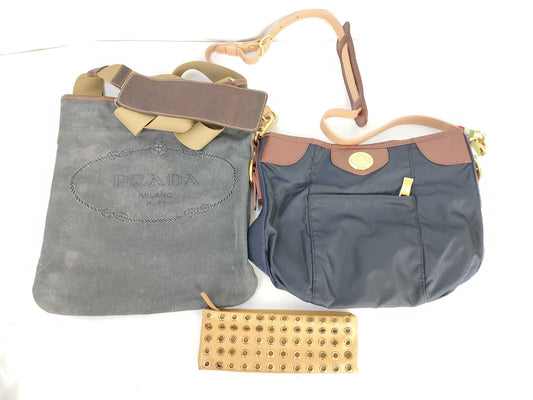 PRADA Jacquard Shoulder Pencil Case / Orobianco 3-Piece Shoulder Bag